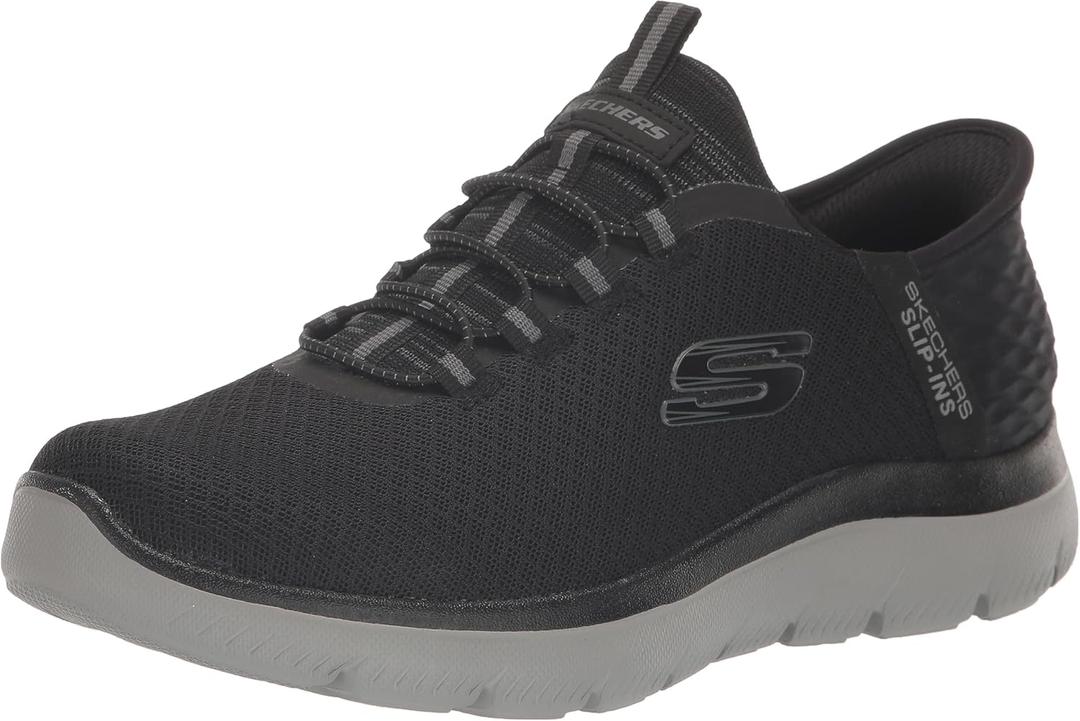 Skechers Men's Summits High Range Hands Free Slip-in Sneaker (12, Black/Charcoal)