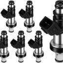 2000-2004 Set of 6 Fuel Injectors Compatible for Acura CL MDX TL 2000-2003 3.2L 3.5L V6, for Honda Odyssey Pilot 2002-2004 3.5L V6 Replace 06164-P8E-A00 FJ490