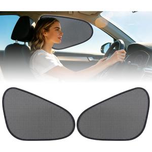 2-Pack Car Window Shades,Mesh Static adsorption Side Window Anti-UV Sunshade Curtain,Universal Fit 99% Vehicles,Foldable Car Shades(Rear Window Model)