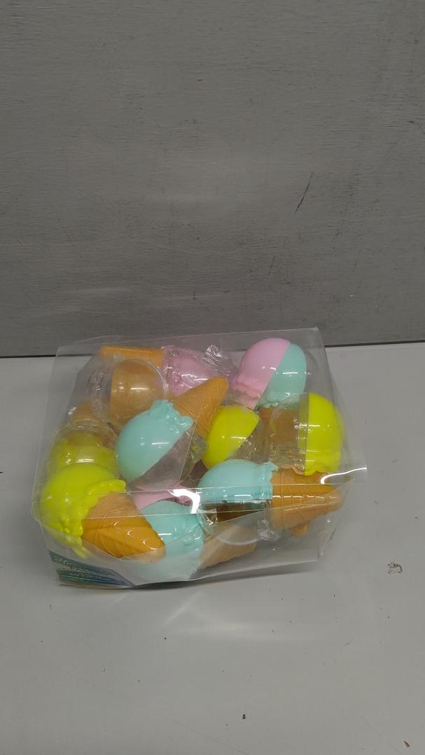 Hammont Ice Cream Shaped Acrylic Candy Boxes - 10 Pack - 2.36"x4.33" - Perfect for Weddings, Birthdays, Party Favors and Gifts | Designer Cute Clear Lucite Plastic Treat Containers