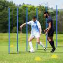 Soccer Agility Training Poles Equipment |Adjustable Soccer Equipment for Training Includes 6 Flexible Agility Poles (Multicolour)