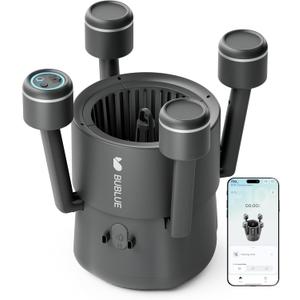 (2026 Upgrade) BUBLUE F10 Pool Surface Skimmer Robot, Pool Cleaner with App Control,Powerful Suction,5L Filter, Dual Cleaning Modes, AI Navigation,Ideal for In-Ground & Above-Ground Pools,Space Gray