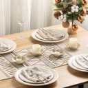 3 x Candle Holders for Pillar Candles, Tealight Candle Holder, Candle Stand, Ceramic Candle Plate Tray, Candle Holder Decor for Dinning, Party, Wedding, Birthday, Anniversary Decorations, 1pack (Camel)