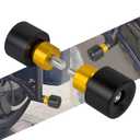 Engine Guard Saddlebag Guard Crash Bar Decorative Wheel M12 Screw Fit for Harley Touring Street Glide Road King Electra Ultra Softail Flat Out Tip Over Bar (Black Wheel with Yellow Slider)