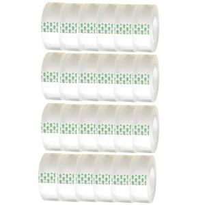 24 Pack Transparent Tape Clear Tape Refills Rolls Each Roll 3/4 x 1000 Inches, 1 inch Core, for Office, Home, School