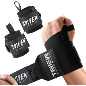 TAVIEW Wrist Wraps Weightlifting with Heavy Duty Thumb Loop, Powerlifting, Cross Training, Bodybuilding .21 Professional Grade for Gym Workout, Men and Women Weight Lifting and Strength Training