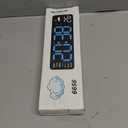 Digital Wall Clock, Digital Clock Large Display with Remote Control, Corded LED Alarm Clocks with Date, Week, Temp, Humidity, Auto DST, Countdown, for Living Room Bedroom Classroom Office (Blue)