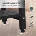 Shower Bench for Inside Shower - Black HDPE Shower Stool Waterproof - Spa Bathroom Seat Chair with Handle, Storage Shelf, Adjustable Feet - Indoor/Outdoor, Weather Resistant
