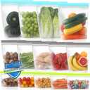 Lerine 14 Pack Reusable Freezer Bags Dishwasher Microwave Safe, Stand Up BPA Free Reusable Sandwich Bags, Silicone Free Leakproof Food Storage Bags for Meal Prep (4 Gallon 5 Sandwich 5 Snack)
