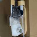 Hand and Dish Soap Dispenser Set,16oz Glass Bottles with Printed Labels, Bamboo Tray & Pump, Countertop Soap Dispensers for Kitchen, Luxury, Minimalist & Farmhouse Decor (Hand Dish (Black/White))