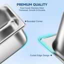 Hotel Pan with Lids 6 Pack Full Size 6" Deep Stainless Steel Steam Table Pan, Commercial Food Pans for Catering Buffet Chafing Dish Pans Metal Steam Tray (1/1 Full Size x 6 Inch Deep, 6 Pack)