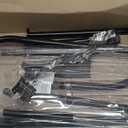 Aluminum Alloy Oval Shower Curtain Rod Hoop Square Shape Bathroom Rod for Clawfoot Tub Free Standing Tubs (Black)