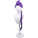 Long Purple Braid Wig Purple Braid Wigs for Kids Cartoon Movie Halloween Cosplay Costume Animie Wigs