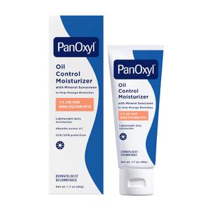 PanOxyl AM Oil Control Moisturizer, NEW Sheer Formula, Absorbs Excess Oil and Reduces Shine, with Mineral Sunscreen for Acne Prone and Oily Skin - SPF 30 - 1.7 oz