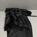 Joukavor Renaissance Velvet Cape with Viking Fur Collar for Men Halloween Cosplay (Black)