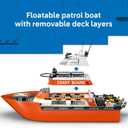 LEGO City Coast Guard Rescue Boat & Helicopter Building Toys - Kids Pretend Play Set for Boys & Girls, Ages 7+ - W/2 Rescue Boat Toys, 5 Minifigures & Dog Figure - Gift Idea for Birthdays - 60504