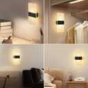 Wall Sconce Set of 2, Touch Control, 4000mAh Battery Operated Bedside Night Light, Dimmable Wall Lights for Bedroom, Rechargeable Magnetic Cordless LED Wall Lamp (Warm White Touch)