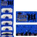 8 x Class of 2026 Graduation Money Holder with 10 Slots - Surprise Graduation Gifts for Daughter Son - Creative Cash Gift Envelopes Card for High School College Middle School Graduates, Black and Blue
