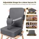 Booster Seat for Kitchen Chair, Upgrade Toddler Booster Seat for Table | 3.5” High Density Foam Toddler Booster Seat for Dining Table with 2” Backrest, Front Safety Buckle, Travel Booster Chair