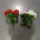 6Pcs White and 9 Pcs Red Silk Hydrangea Artificial Flowers, 20Inch Large Halloween Christmas Lifelike Flowers for Indoor Bouquet Table Centerpieces Floral Arrangements Home Wedding Home