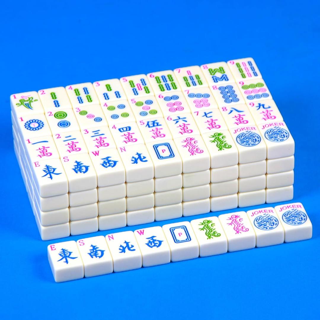 American Mahjong Set 166 Mahjong Tile Set American Mahjong Game Set 1.2-inch Mahjong Set