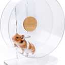 Niteangel Silent Hamster Exercise Wheel - Dual-Bearing Quiet Spinning Acrylic Hamster Running Wheel for Hamster Gerbils Mice Degus Or Other Small Animals (Medium - Wider Version)