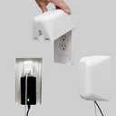 Qdos Safety Large Outlet Cover Box for Baby Proofing Outlets | Secure Hidden Lock | Oversized Interior for Bulky Plugs, Charging Blocks & Adapters | Modern Universal Design | Easy Install | 2 Pack 