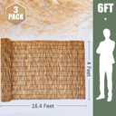 Barydat 2 Pcs 4 x 16.4 ft Reed Fence Roll, 85% Shade Bamboo Privacy Screen, Natural Decorative Reed Fencing for Outdoor Garden Backyard Patio Balcony