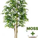 Warmplants Artificial Ficus Tree 7ft Fake Floor Plant with Woven Basket
83” Tall Faux Plant, Artificial Green Ficus Trees for Indoor Outdoor Home Garden Office House Livingroom Decor