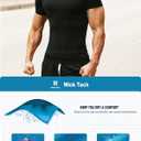 HOPLYNN 4 Pack Workout Compression Shirts Men Long/Short Sleeve Rash Guard Athletic Undershirt Gear T Shirt for Sports 2 Black 2 White, L