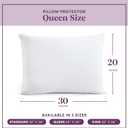 CirclesHome Pillow Protectors 4 Pack Queen Zippered - 100% Cotton Breathable Pillowcases - Protects Pillows from Dirt, Dust and Debris (Queen- Set of 4 - 20x30)
