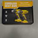 SEEKONE Cordless Heat Gun for Dewalt 20V Battery, Dual Temperature Settings 572 and 1022 Fast Heating Hot Air Gun with 3 Nozzles for Shrink Tubing, Vinyl Wrap, Crafting (Battery is Not Included)