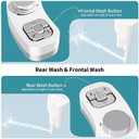 PIKETS Bidet Attachment for Toilet, Dual Nozzle (Frontal and Rear Wash) Non-Electric Fresh Water Toilet Seat Attachment with Nozzle Self Cleaning, Adjustable Water Pressure(Chrome Silver)