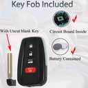 Smart Key Fob Fits for Toyota Camry 2018 2019 2020 2021 2022 2023 Keyless Entry Remote Control Key Replacement HYQ14FBC 231451-0351 Board P/N:89904-06220 314MHz
