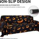 Easy-Going 80X133 inches Halloween Sofa Cover, Jacquard Velvet Oversized Couch Slipcover for 3 Cushion Couch, L Shape Sectional Covers for Dogs, Washable Sofa Blanket, Furniture Protector