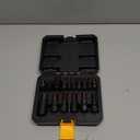 16-Piece Metric Hex Bit Socket Set - Premium S2 Steel 2mm-14mm Allen Socket Set with Socket Adapters, 1/4, 3/8 and 1/2 Drive | Professional Mechanic Garage Tools