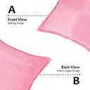 Topfinel Pink Throw Pillows Covers 18 x 18 Set of 2 for Couch Living Room,Splicing Corduroy Wide-Brimmed Decorative Cushion Covers,Rustic Farmhouse Pillowase for Girl's Bedroom Bed Sofa,Baby Pink