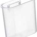 Amosfun Wall-Mounted Toothbrush Holder and Bathroom Organizer Shelf Punch-Free Storage Rack White Sturdy Plastic Suitable for Home Bathroom Easy to Install (Transparent)