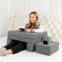 Bespilow Extra Large Reading & Gaming Pillow with Coaster - Adjustable Lap Desk for Reading, Gaming, Working & Writing, Arm Rest for Adults on Bed/Sofa/Floor/Couch, Ideal for Switch Gaming