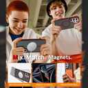 AIGOMARA Magnetic for Samsung Galaxy S22 Ultra Case, [Compatible with Magsafe] [Military-Grade Protection] Slim Shockproof Translucent Matte Protective Case for Galaxy S22 Ultra 6.8 Inch, Black/Red