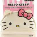 Bioworld Hello Kitty Character Face White Glitter 6" Cosmetic Pouch