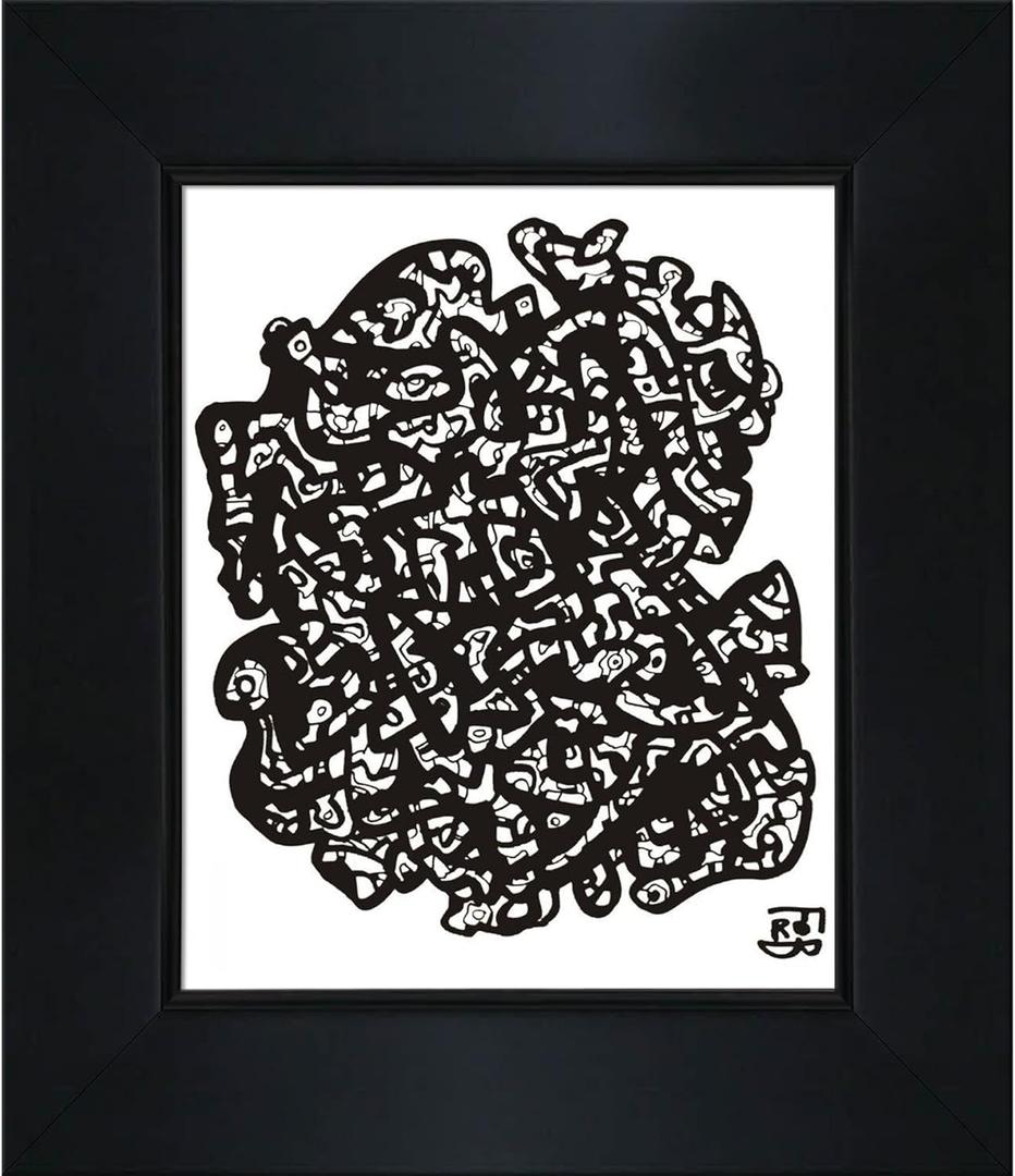 Grotesque with New Age Black Frame, 12.75" x 14.75"