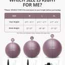 Trideer Exercise Ball Yoga Ball,Office Seating & Balance Ball Chair, Stability Ball for Pilates, Physical Therapy,Core Training & Balance Improvement & Stretching, Size: M(19-22ines/48-55cm)