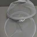 Metal Mesh Fruit Bowl with Lid & Basket - Fruit Fly Proof Kitchen Counter Storage for Fruits & Veggies (white/1PCS)