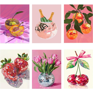 Ycydilirab 6 Pack 5D Diamond Painting for Adults - Diamond Art Kits for Adults, DIY Gem Painting Perfect for Gifts and Home Wall Decor 10x12inch