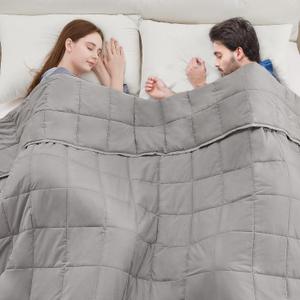 anfie Weighted Blanket King Size for Adults (80"x87" 20lbs Grey), Cooling Heavy Blanket for Sleeping Perfect for 190-210 lbs, Breathable Blanket for Adults & Couple All Season, Machine Washable