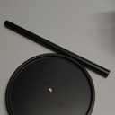 Paper Towel Holder Countertop, Standing Paper Roll Holder with Anti Slip Weighted Base, Stainless Steel Freestanding Paper Towel Holder for Kitchen, Black