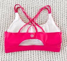 Running Girl Sports Bras for Women Medium Support, Criss-Cross Strappy Sports Bra Workout Yoga Bra with Removable Cups M