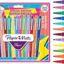 Parker Lane Coffee Mug Set, Letter C & L, And  Paper Mate Flair Felt Tip Pens | Medium Tip (0.7mm) | Mixed Retro Colours | Marker Pens for Kids and Adults to Colour in Journals and More | Pack of 10