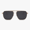 Xpectrum Retro Oversized Aviator Trendy Sunglasses Mens Womens Square Metal Gold Sun Glasses Polarized Lens